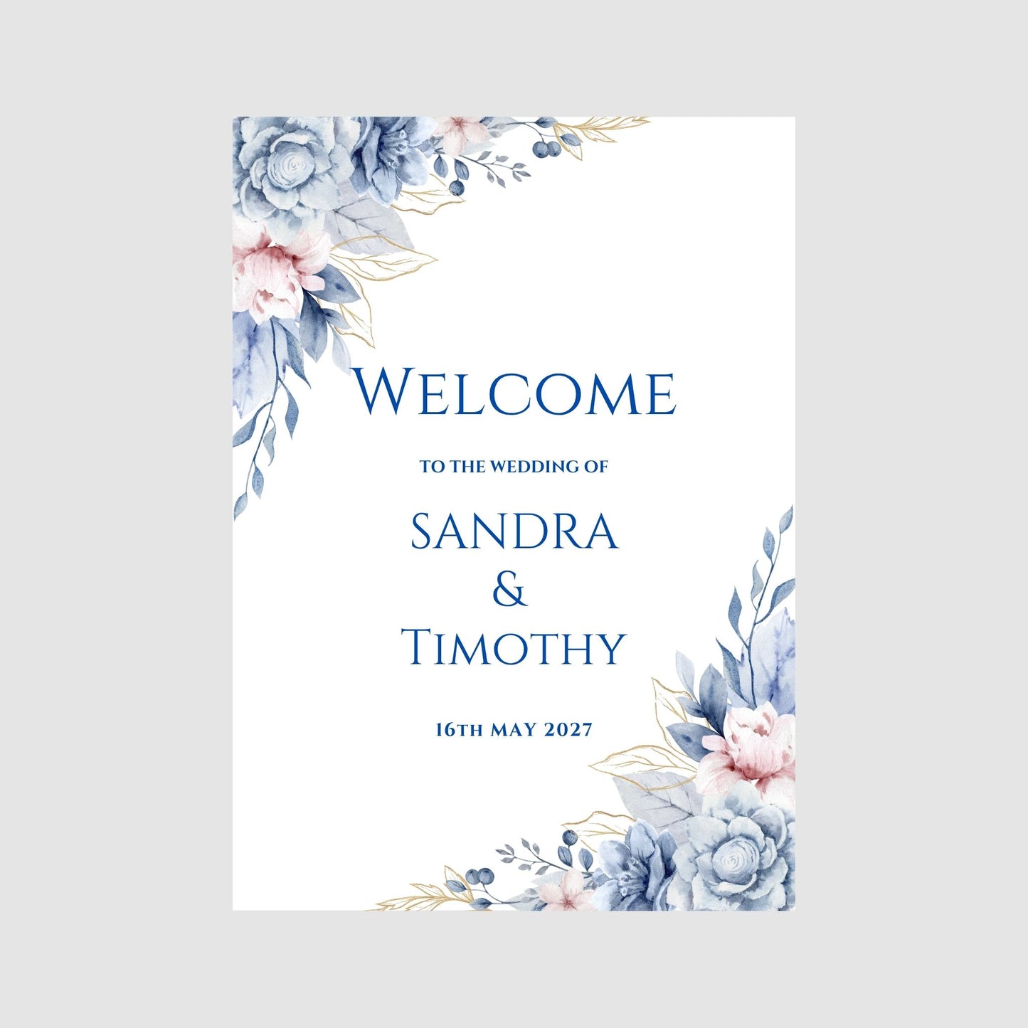 Welcome Sign - Azure Bloom