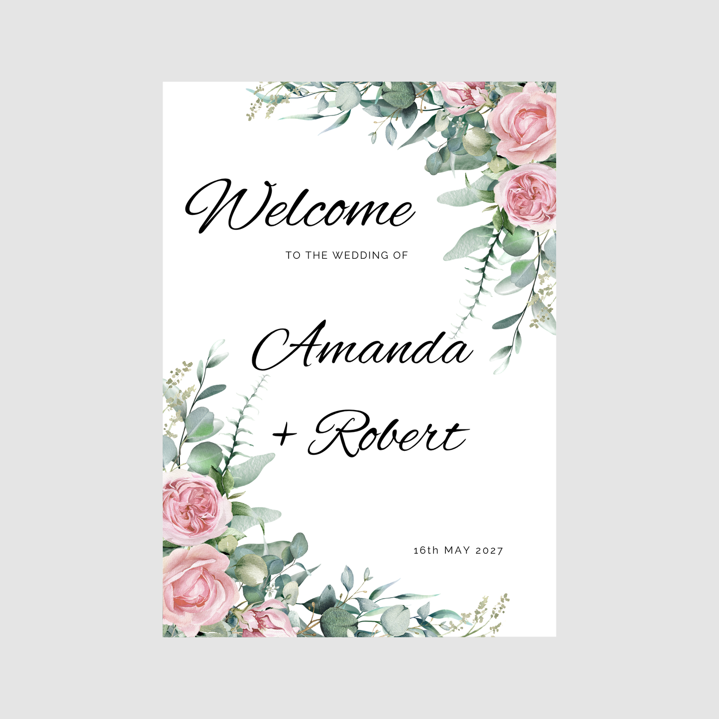 Welcome Sign - Dusty Rose
