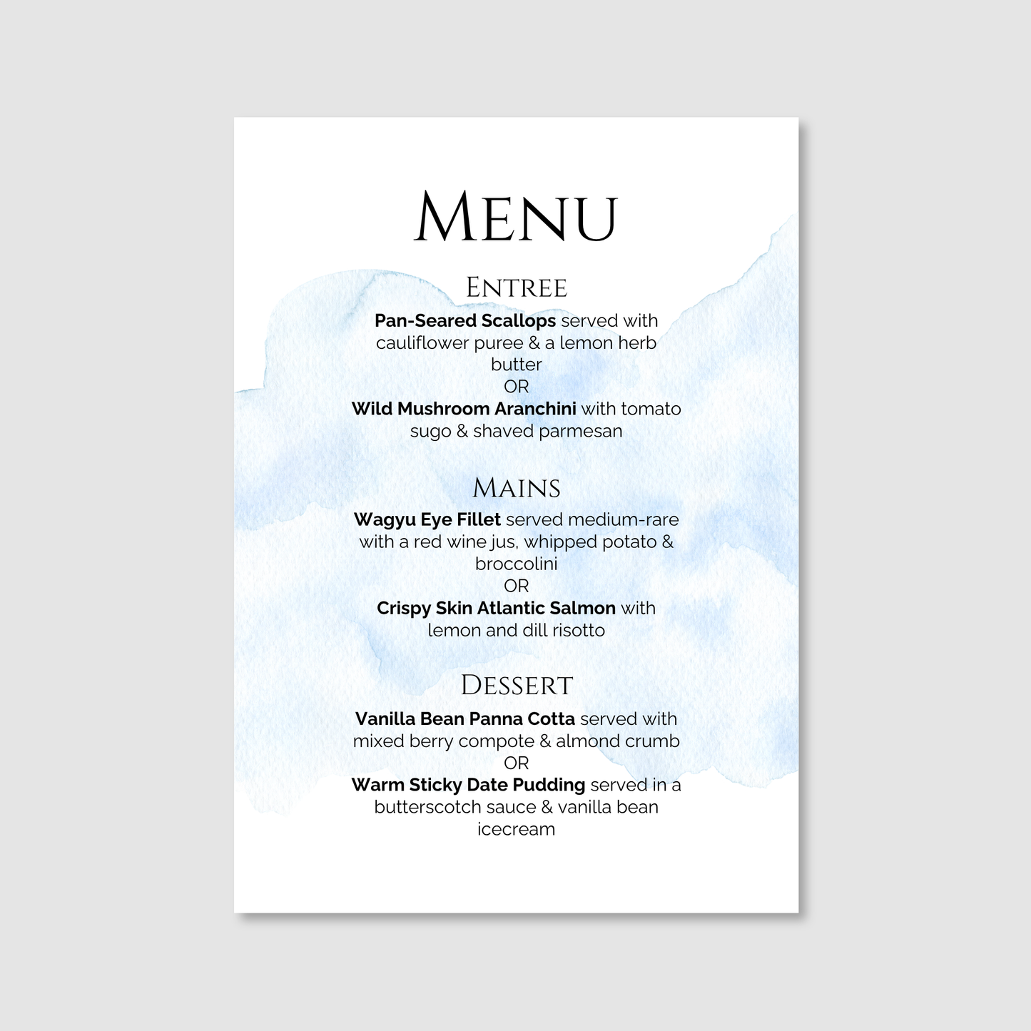 Menu - Waves