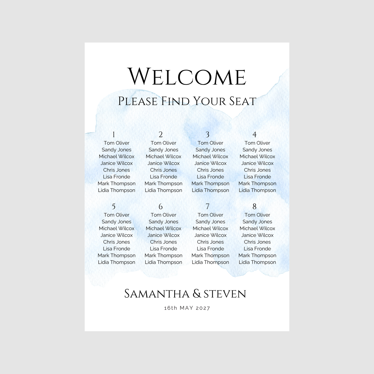 Seating Chart - Waves