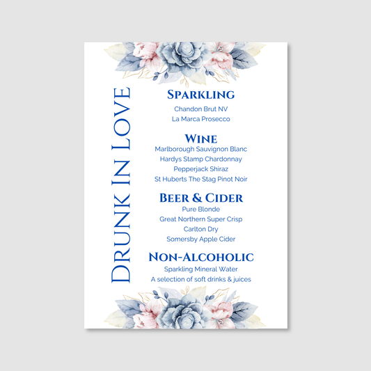 Bar Menu - Azure Bloom