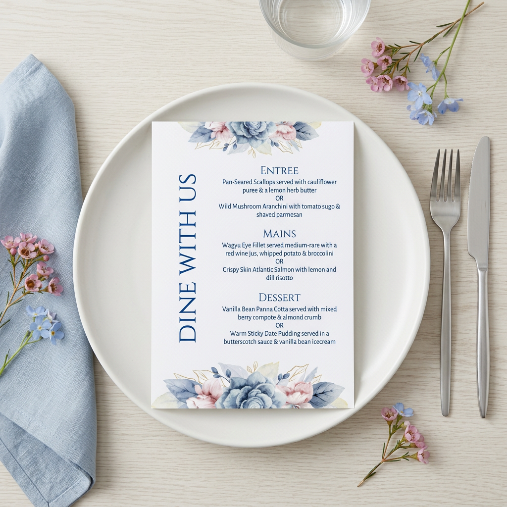 Menu - Azure Bloom