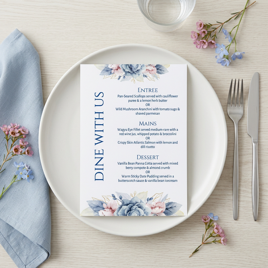 Menu - Azure Bloom