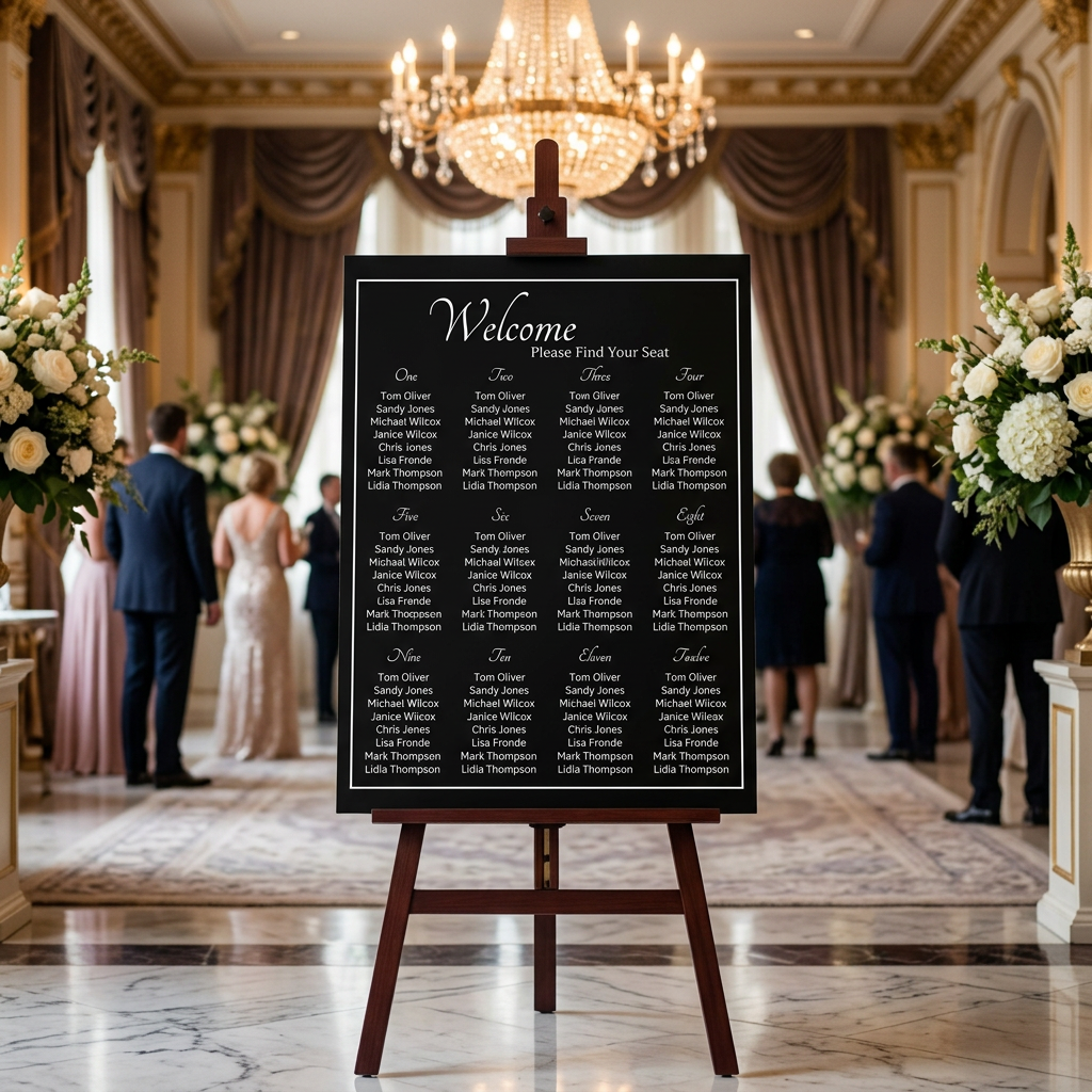 Seating Chart - Black Luxury
