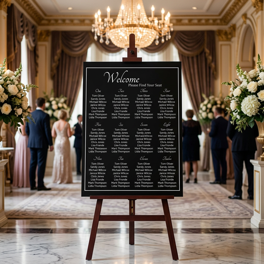 Seating Chart - Black Luxury