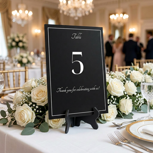 Table Numbers - Black Luxury