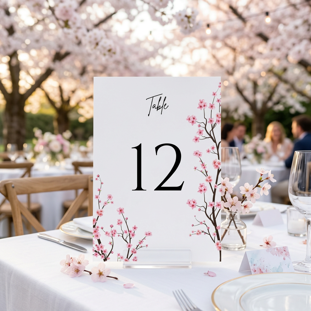 Table Numbers - Cherry Blossom