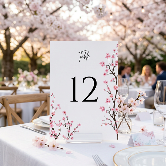 Table Numbers - Cherry Blossom