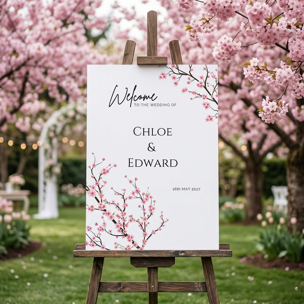 Welcome Sign - Cherry Blossom
