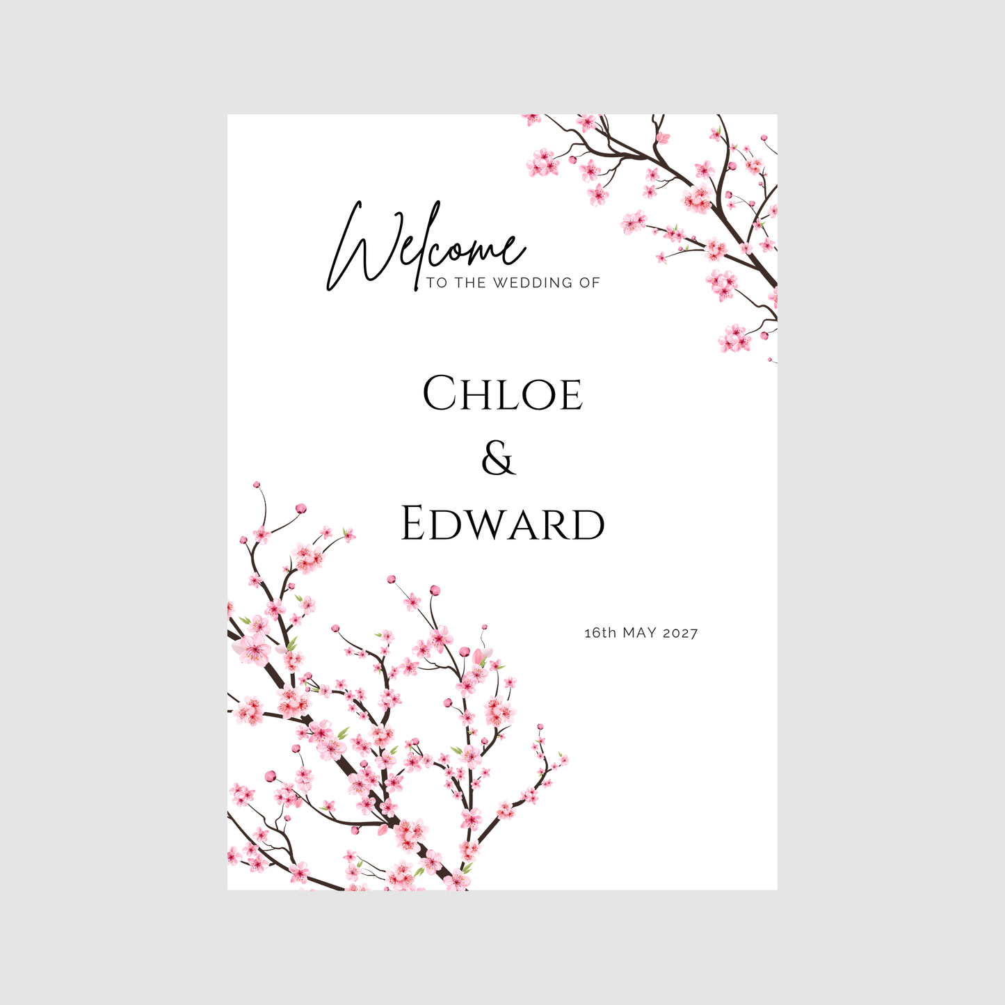 Welcome Sign - Cherry Blossom