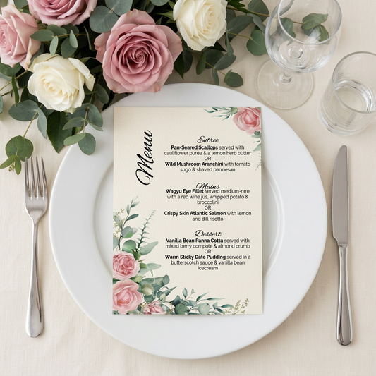Menu - Dusty Rose