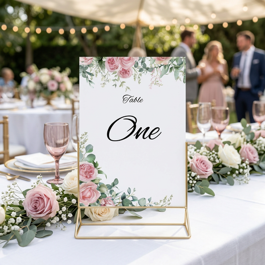 Table Numbers - Dusty Rose