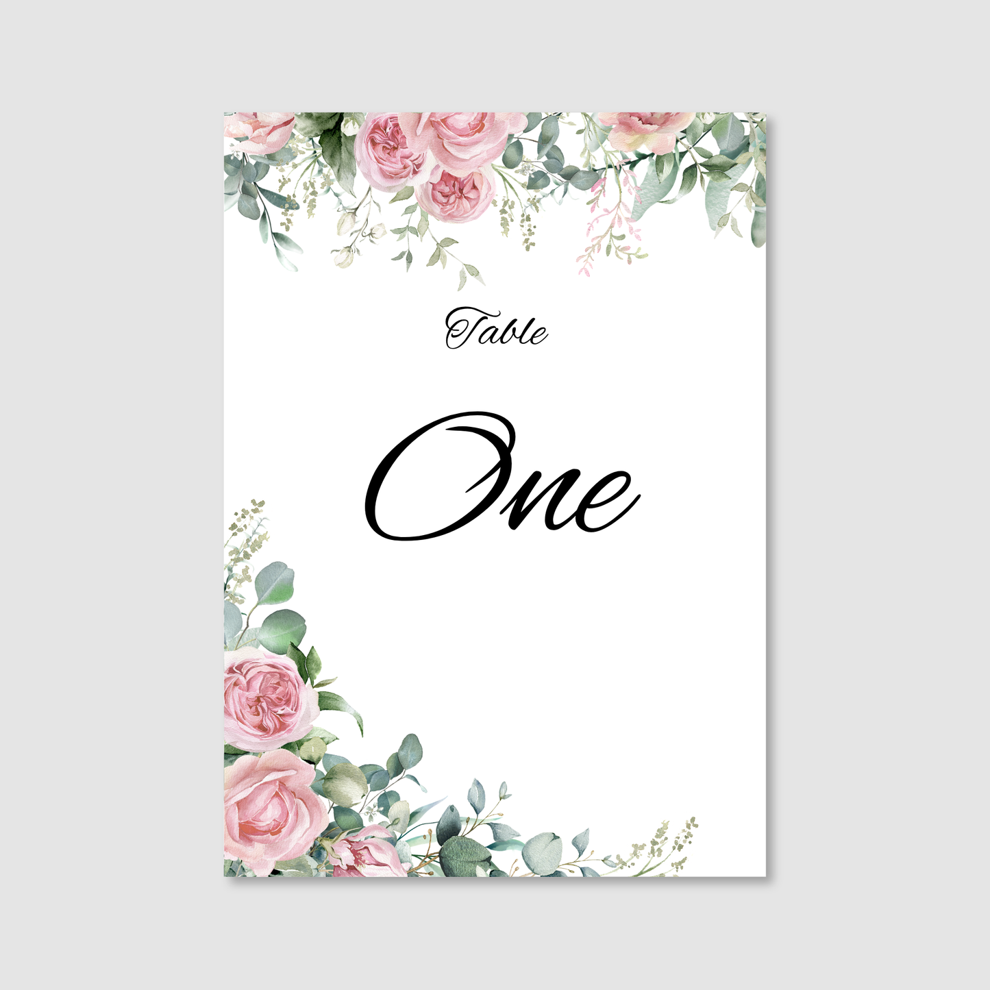 Table Numbers - Dusty Rose