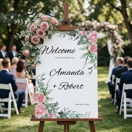 Welcome Sign - Dusty Rose