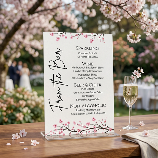 Bar Menu - Cherry Blossom