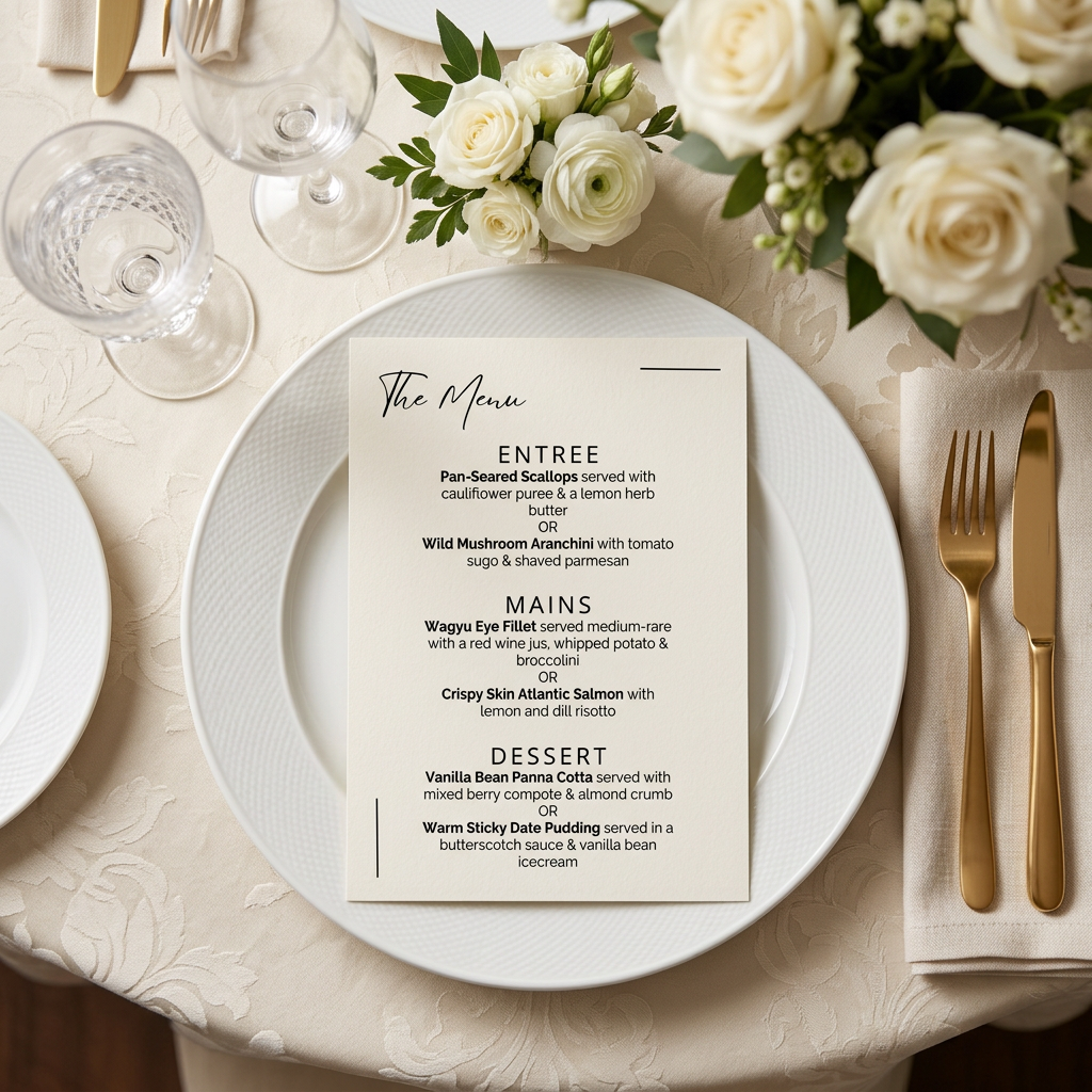 Menu - Modern Minimal