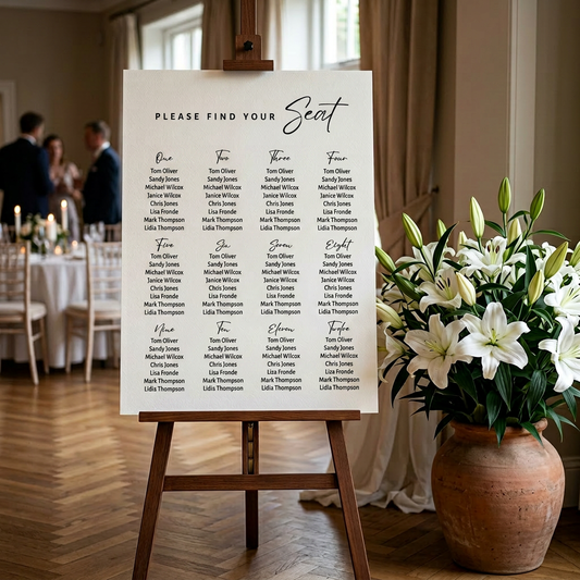 Seating Chart - Modern Minimal