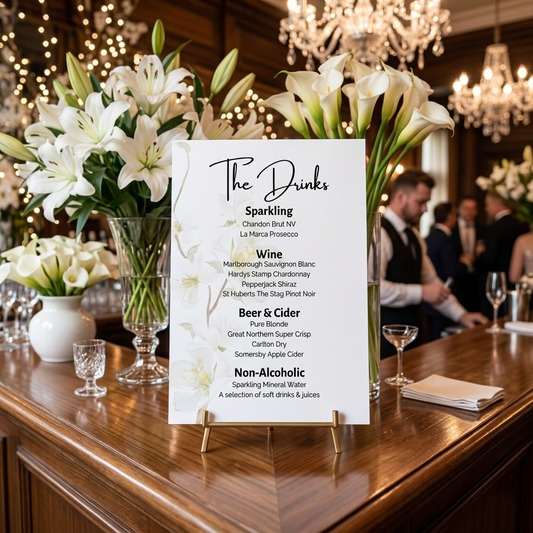 Bar Menu - Simple Elegance