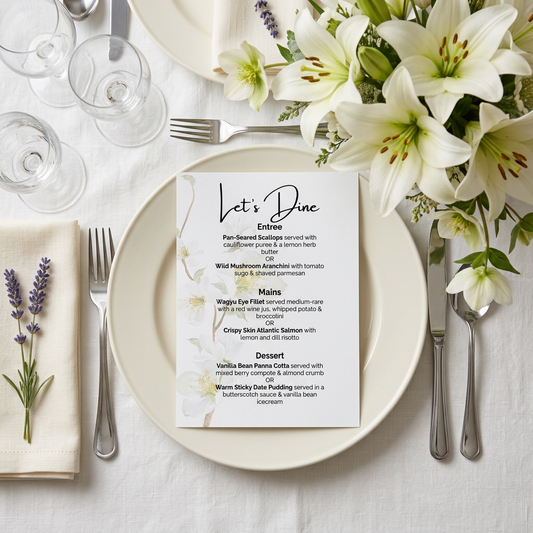 Menu - Simple Elegance