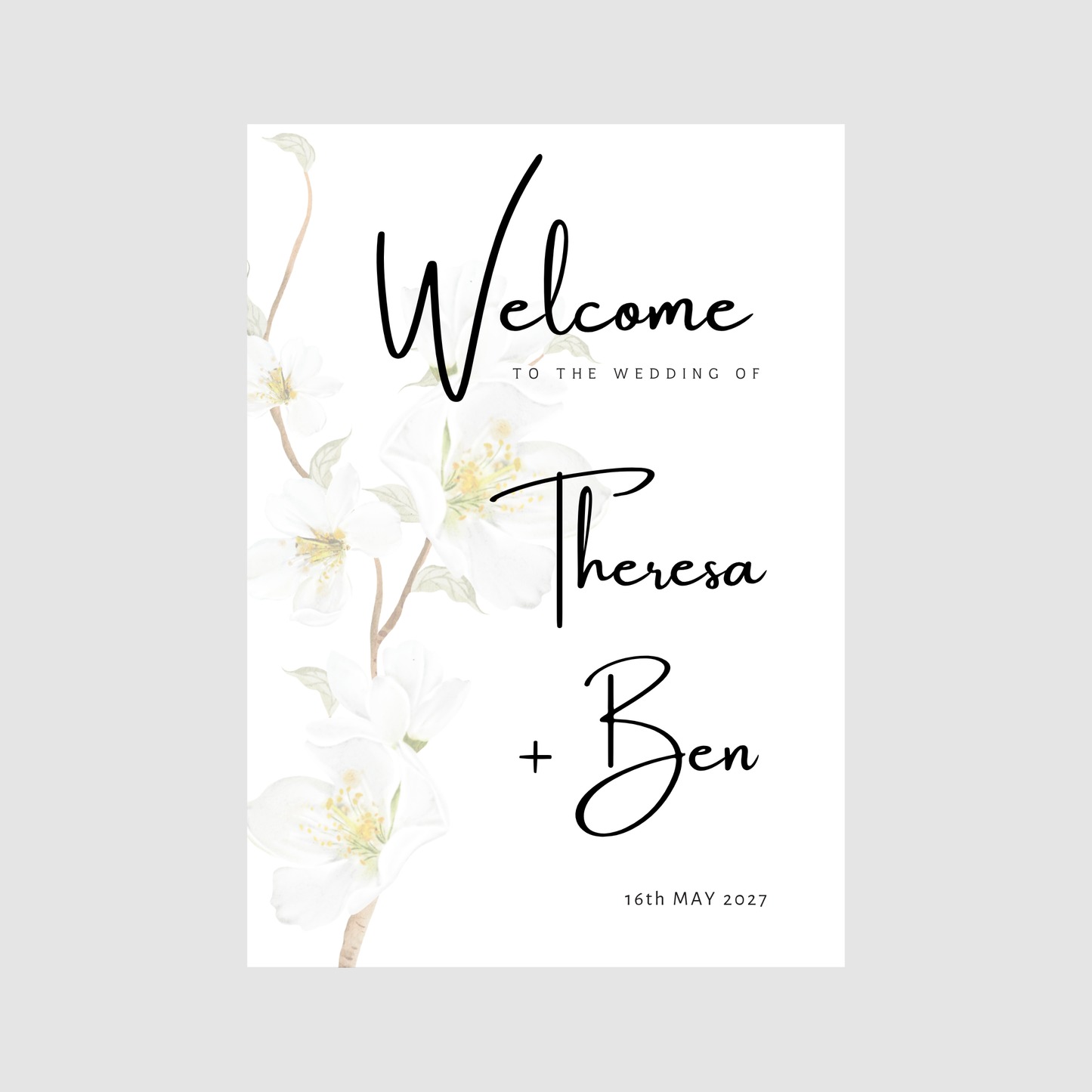 Welcome Sign - Simple Elegance