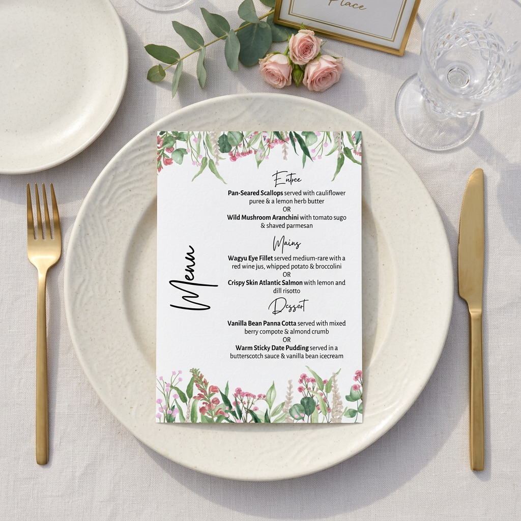 Menu - Wild Meadow Pink